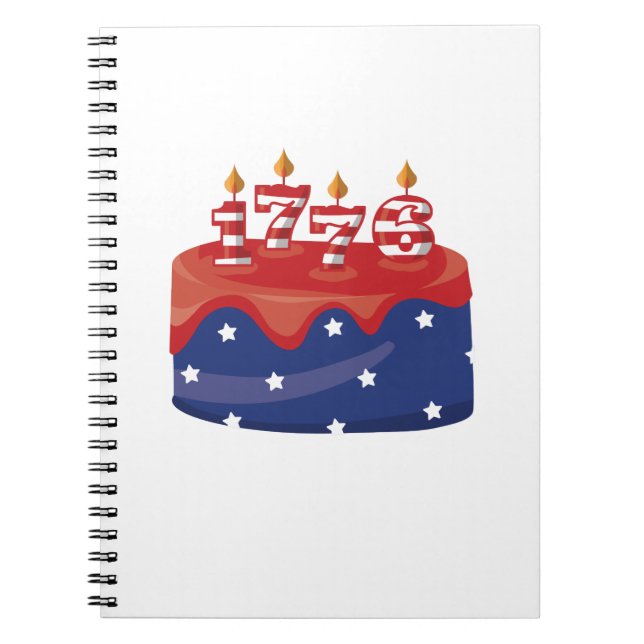 1776 Birthday Cake Notebook (Front)