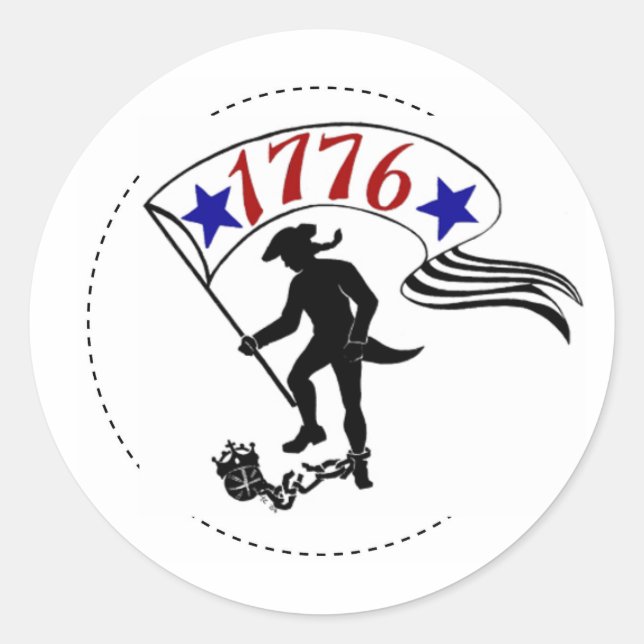 (1776) CLASSIC ROUND STICKER (Front)