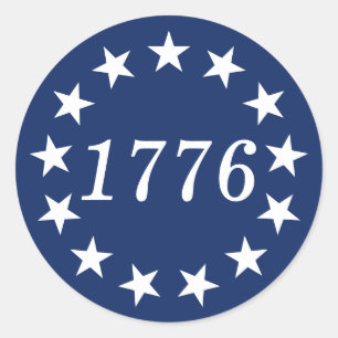 1776 CLASSIC ROUND STICKER