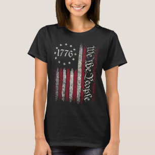 1776 Flag Constitution Independence Day American P T-Shirt