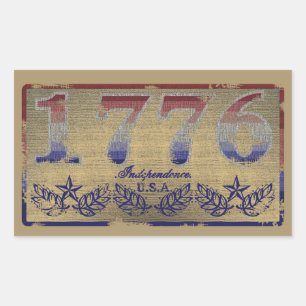 1776 Independence Rectangular Sticker
