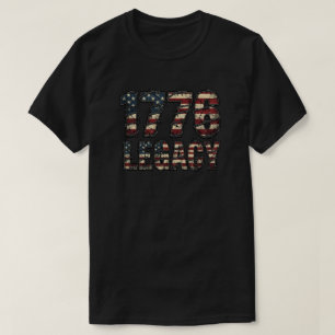 1776 Legacy Vintage Patriotic Typography T-Shirt