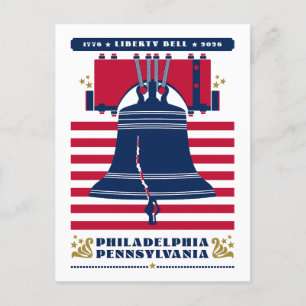 1776 Liberty Bell Stars and Stripes 2026 Postcard