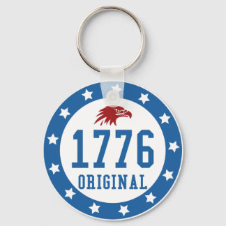 1776 Original 4 July Badge Key Ring
