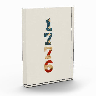 1776 Patriotic American Flag Photo Block