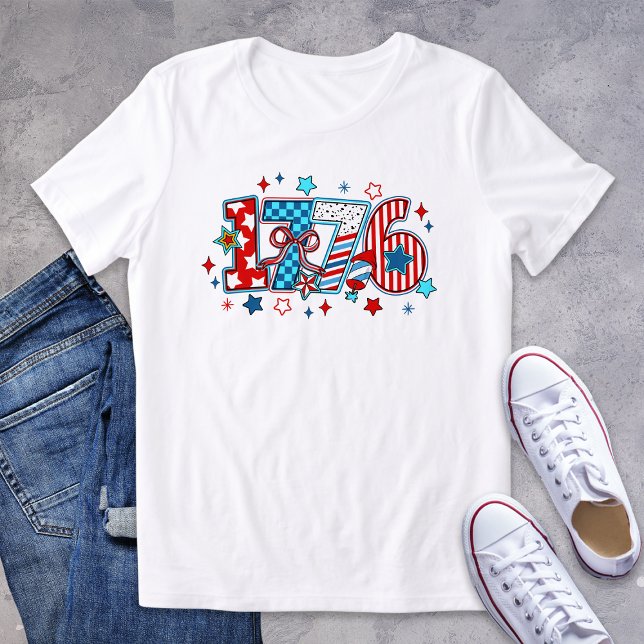 1776 Patriotic Coquette Stars Tri-Blend Shirt (Creator Uploaded)