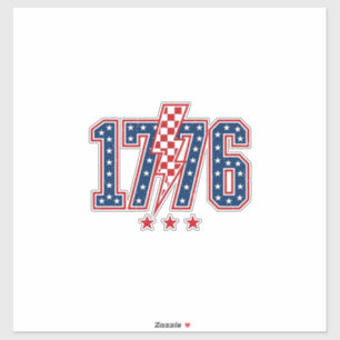 1776 Patriotic Lightning Bolt Vintage Graphic Tee_