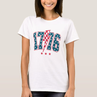 1776 Patriotic Racing Lightning Bolt T-Shirt