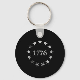 1776 Patriotic Vintage Style Usa 4th Of July Key Ring