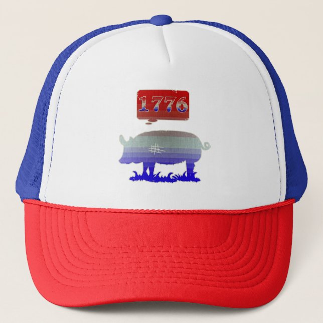 1776 Piggy Trucker Hat (Front)