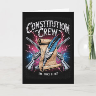 1776 Usa Constitution Crew Bootleg 4th Of July Card