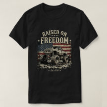 1776 usa flag: Raised on Freedom Monster Truck