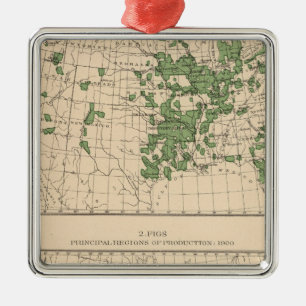 177 Plums, prunes, figs, principal regions Metal Tree Decoration