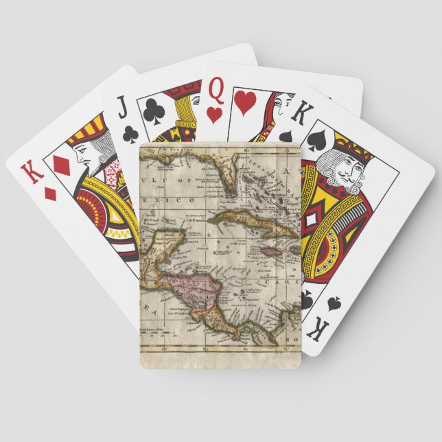 1790 Map of The West Indies by Dilly and Robinson Playing Cards (Back)