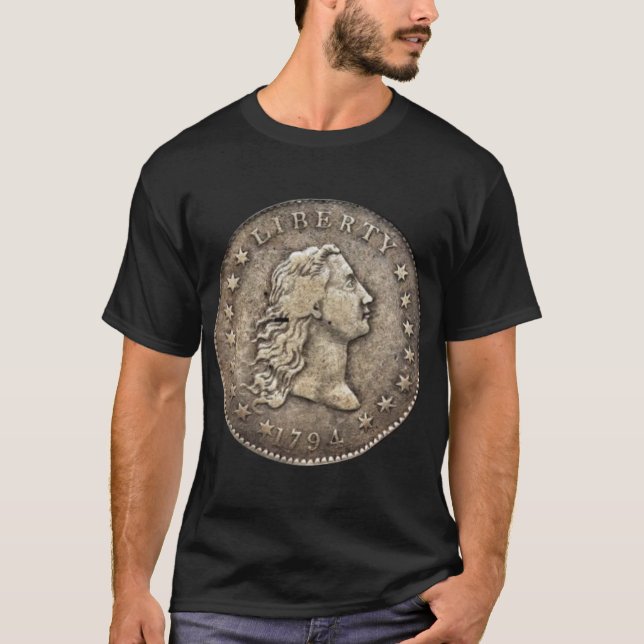 1794 Flowing Hair Silver Dollar T-Shirt (Front)