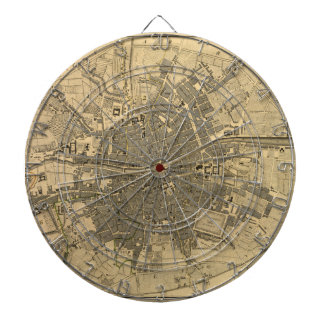 1797 Map of Dublin Ireland Dartboard