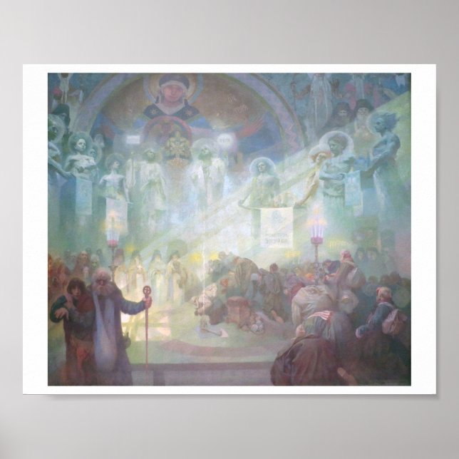 #17 Holy Mount Athos, Mucha Poster (Front)
