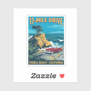 17-Mile Drive Pebble Beach Travel Sticker