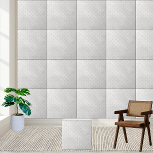 #17 Minimalist White & Beige Polka Dot Tile