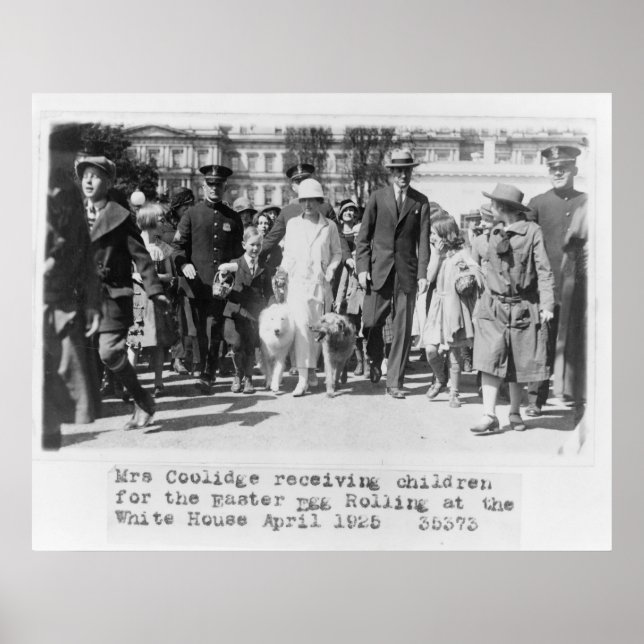 17 Mrs. Coolidge Easter Egg White House Poster (Front)