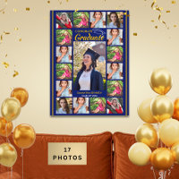 17 Photo Collage Template Congrats Graduate Blue