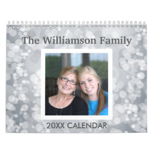 17 Photo Collage with Colourful Patterns Calendar