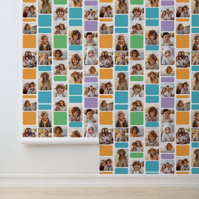 17 Photo Collage with Mod Pattern - Colourful Wallpaper (Application)