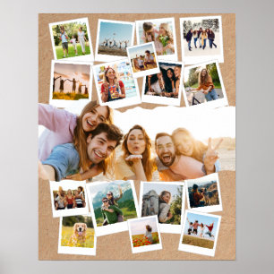 17 Picture Scrapbook Personalized Photo Collage Poster