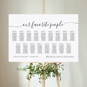 17 Table Elegant Our Favourite People Seating Char Poster