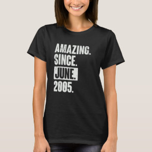 17 Year Old 17th Birthday   Amazing Since June 200 T-Shirt