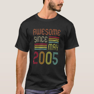 17 Year Old Awesome Since May 2005 50th Birthday T-Shirt
