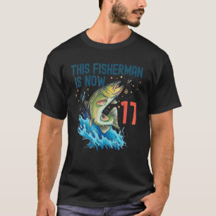 17 Year Old Fishing Birthday 17th Bass Fish Teen B T-Shirt