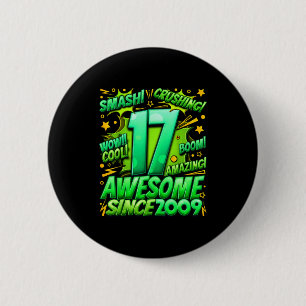 17 Year Old For Boys 17th Birthday Boy 17 Year Old 6 Cm Round Badge