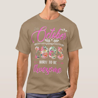 17 Year Old Gifts 17th Birthday Girl Awesome Octob T-Shirt