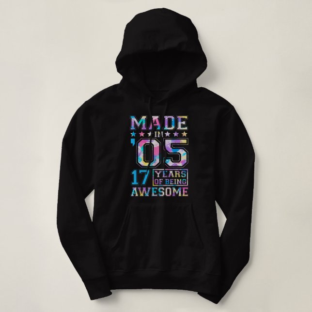 17 Year Old Girl Gifts For 17th Birthday Party Bor Hoodie (Design Front)