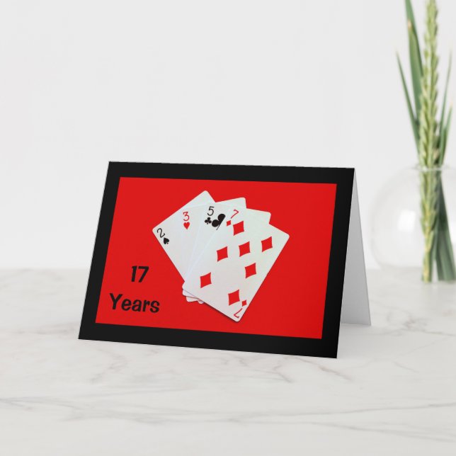 17 Years Is A Big Deal! Anniversary Card (Front)