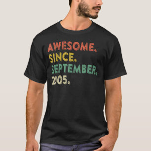 17 Years Old  Awesome Since September 2005 17th 8 T-Shirt