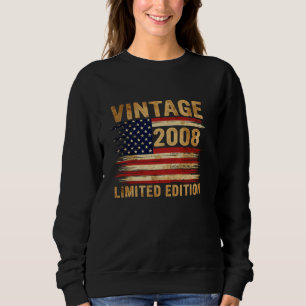 17 Years Old Gifts Vintage 2008 17th Birthday Amer Sweatshirt