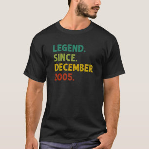 17 Years Old Legend Since December 2005 17th Birt T-Shirt