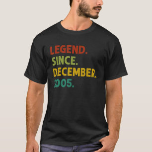 17 Years Old Legend Since December 2005 17th Birt T-Shirt