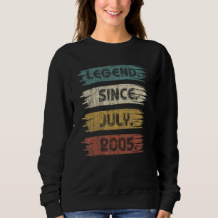 17 Years Old Legend Since July 2005 17th Birthday Sweatshirt