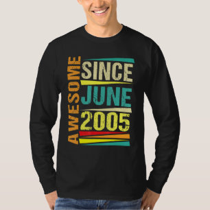 17 Years Old Legend Since June 2005 17th Birthday T-Shirt