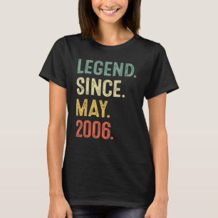 17 Years Old Legend Since May 2006 17th Birthday B T-Shirt