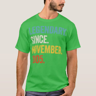 17 Years Old Legendary Since November 2005 17th Bi T-Shirt