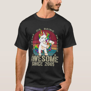 17 Years Old Unicorn Flossing 17Th Birthday Girl U T-Shirt