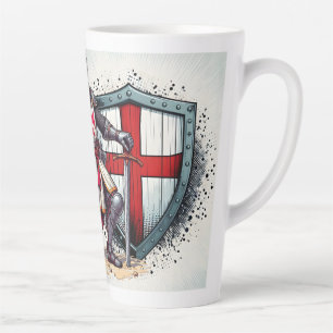 17oz Latte Mug with Crusader Knight design
