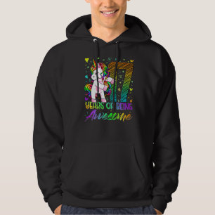 17th Birthday 17 Year Old Girl Flossing Unicorn P Hoodie