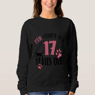17th Birthday 17 Years Old Cat Mum Cat Lover Sweatshirt