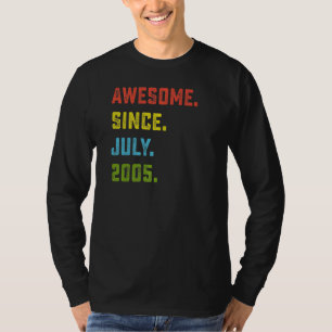 17th Birthday  Awesome Since July 2005 17 Years Ol T-Shirt