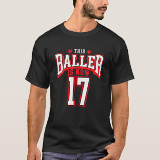 17th Birthday Basketball 17 Years Old Bday T-Shirt